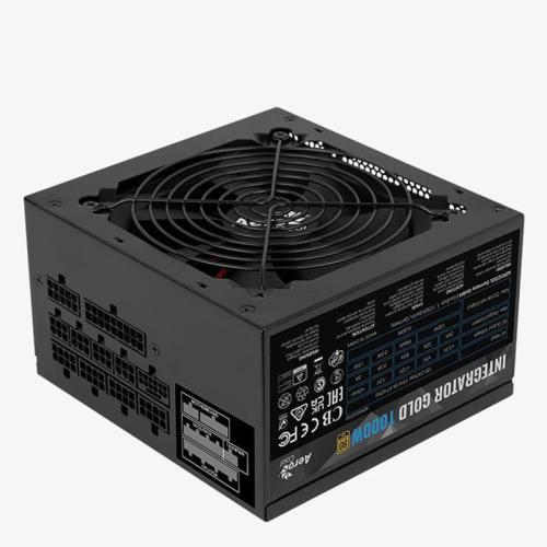 AEROCOOL INTEGRATOR 80+GOLD 1000W ATX 3.0 & PCIE 5.0 12VHPWR GÜÇ KAYNAĞI