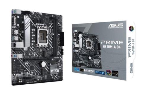 ASUS PRIME H610M-A D4 DDR4 3200MHZ 1XVGA 1XHDMI 1XDP 2XM.2 USB 3.2 MATX 1700P (12. / 13. VE 14. NESİL İŞLEMCİ UYUMLU)