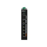 DAHUA PFS3106-4ET-60-V2 4 PORT 10/100 + 1XGB RJ45/SFP 60W POE ENDUSTRIYEL SWITCH