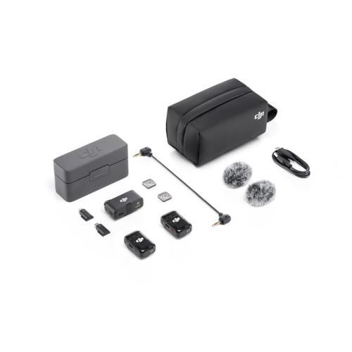 DJI MIC 2 KABLOSUZ MİKROFON (2TX-1RX-CHARGING CASE) (RESMI DIST GARANTILI)