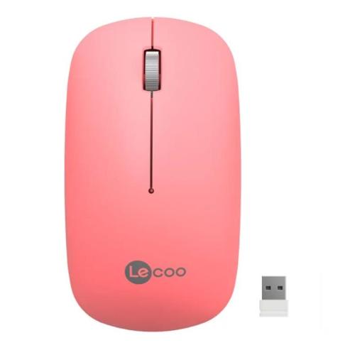 LECOO USB OPTİK KABLOSUZ MOUSE PEMBE WS214-P