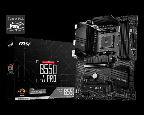 MSI B550-A PRO DDR4 3200MHZ 1XHDMI 1XDP 2XM.2 USB 3.2 ATX AM4 (3.NESİL İŞLEMCİ UYUMLU)