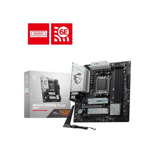 MSI B650M GAMING PLUS WIFI DDR5 6400MHZ 1XHDMI 1XDP 2XM.2 USB 3.2 AM5 MATX (AMD AM5 8000/ 7000 SERİS İŞLEMCİ UYUMLU )