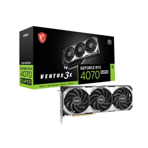 MSI GEFORCE RTX4070 SUPER 12G VENTUS 3X OC 12GB GDDR6X 1XHDMI 3XDP EKRAN KARTI