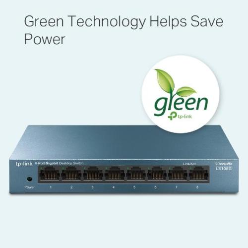 TP-LINK LS108G 8 PORT GIGABIT METAL KASA SWITCH